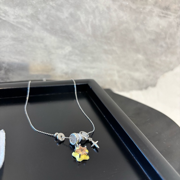 铜合金项链 黄星星星芒项链XL3323