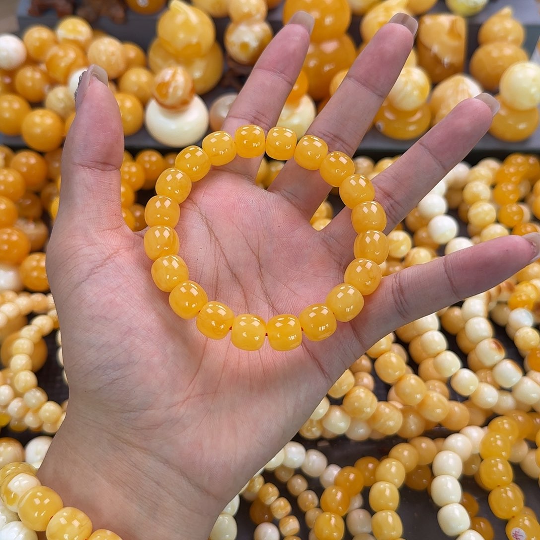 蜜蜡未镶嵌珠宝奇石同料12mm