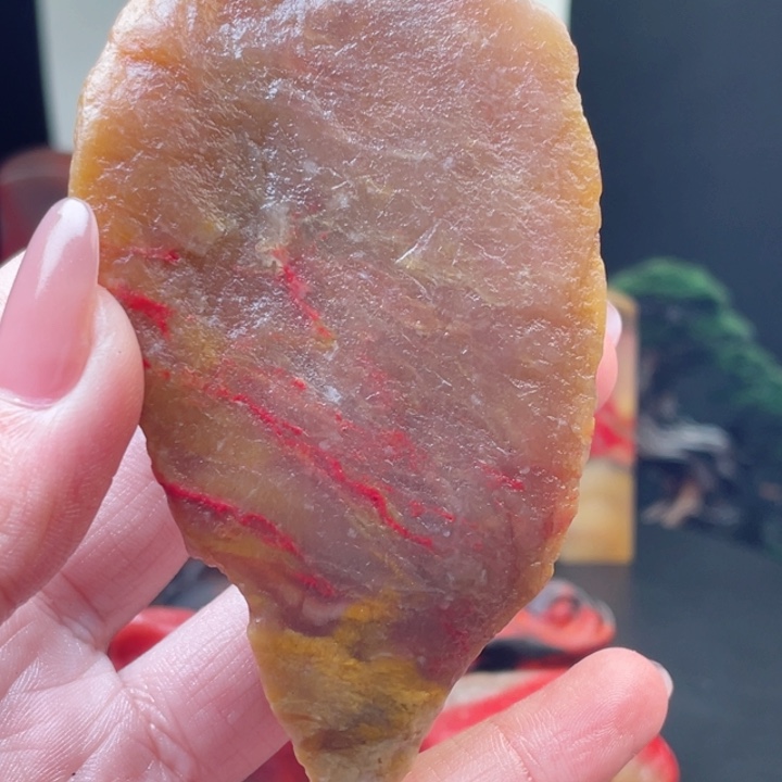 巴林鸡血石柏*白玉地