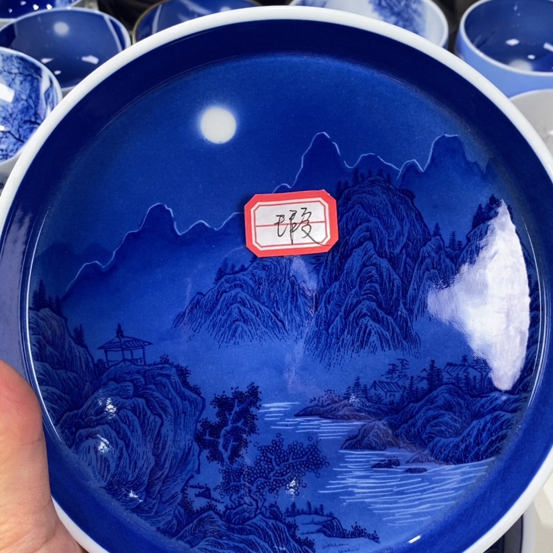 用****9青花山水主人杯杯