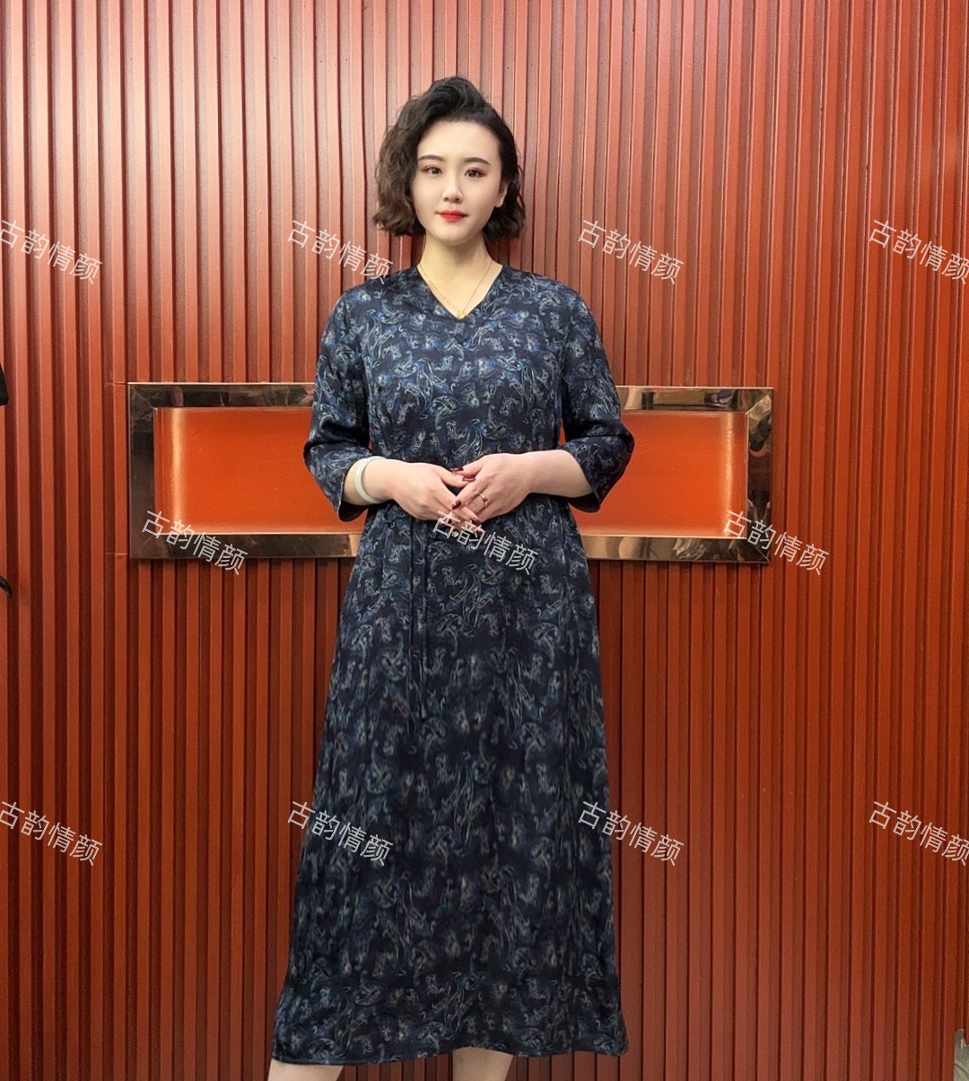 【兰亭】2025重磅香云纱双面穿新式旗袍风遮肉显瘦连衣裙时尚中国风