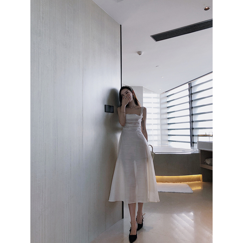 小Q家8362【邻家正妹】收腰连衣裙名媛优雅长款晚礼服年会晚宴裙T