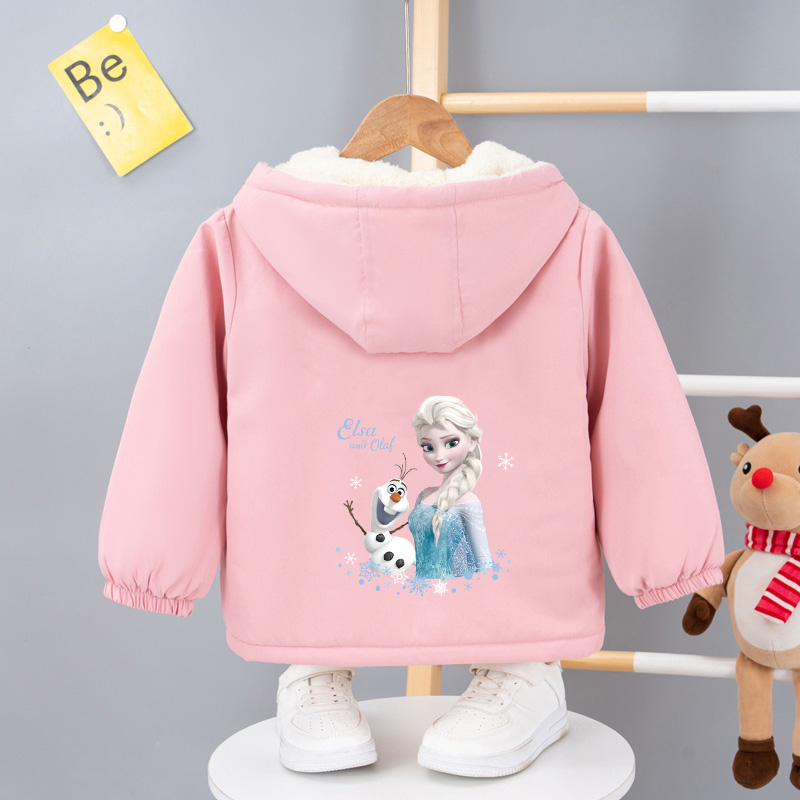 女童冬季休闲百搭棉服加绒加厚保暖外套2025新款洋气加绒外套