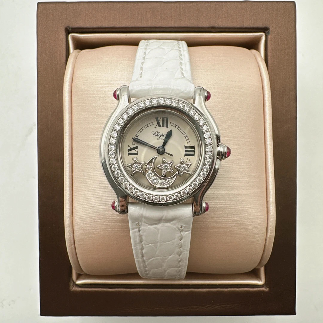 95新 Chopard/萧邦 大萧邦60655石英后钻 赠表带赠手链