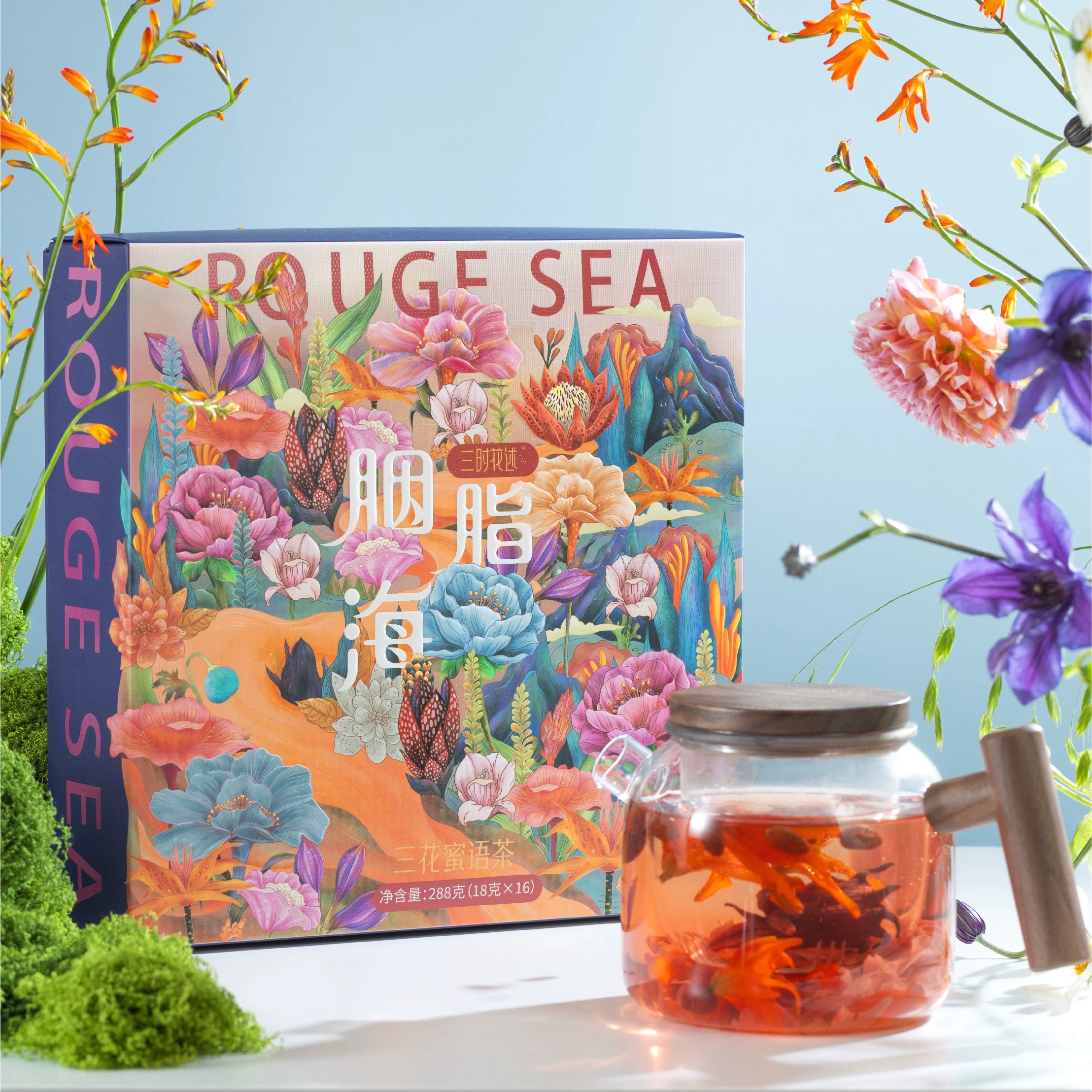 云南三时花述兰花蜜语茶288g