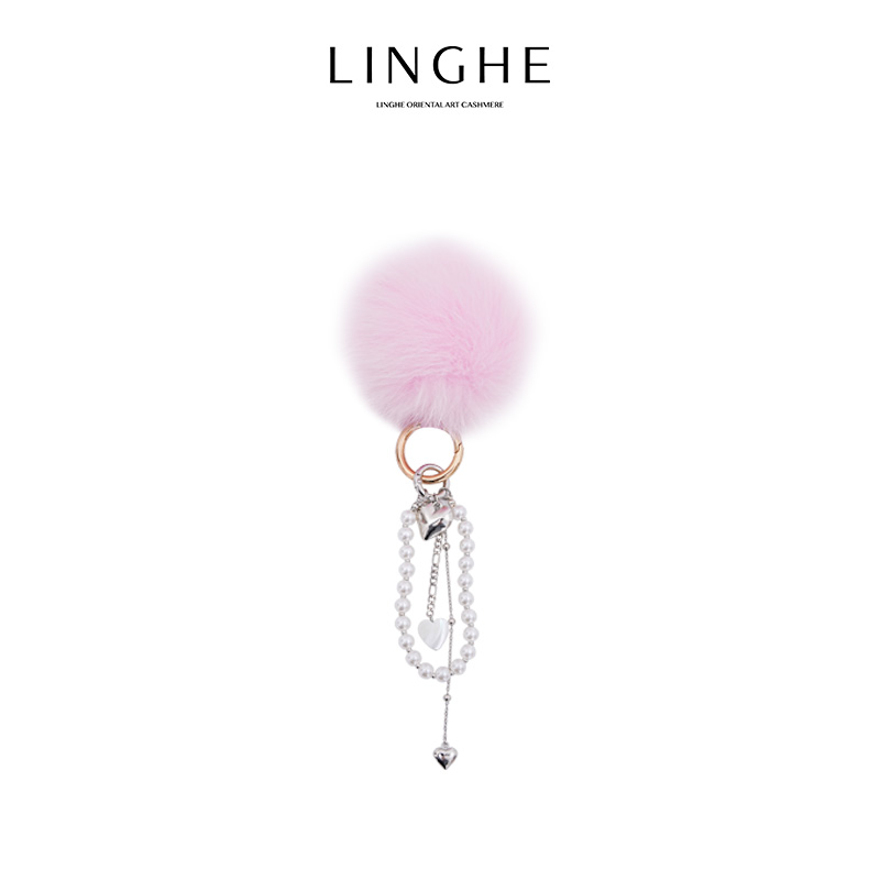 翎禾LINGHE-「狐星高照」狐狸毛球球钥匙挂件
