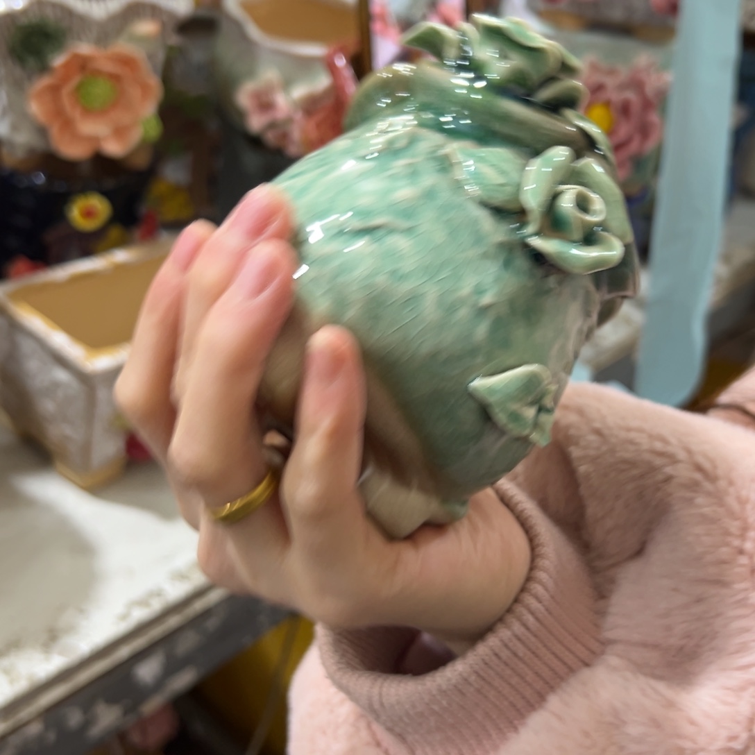  满20发秒退拉黑多肉花盆