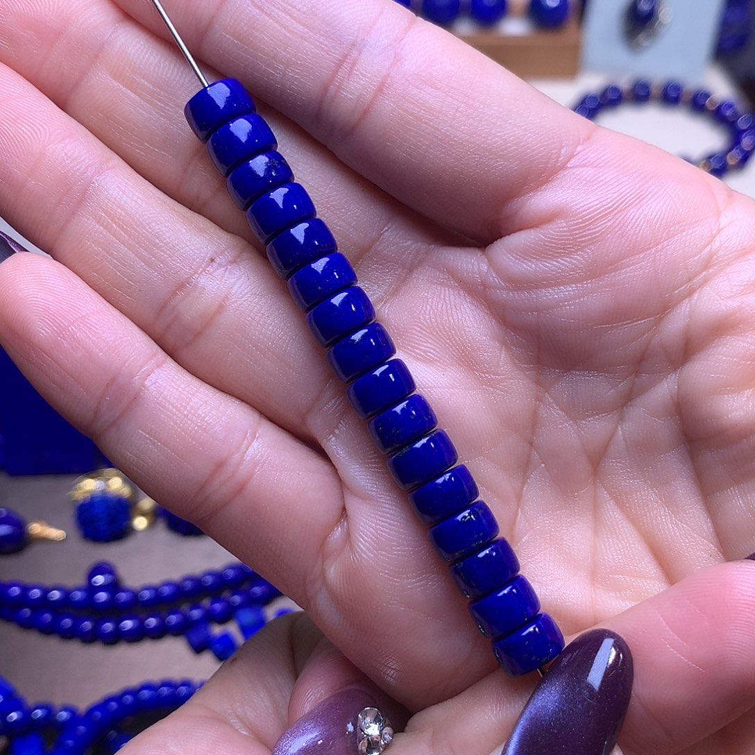 奇***挞青金石未镶嵌8m干净