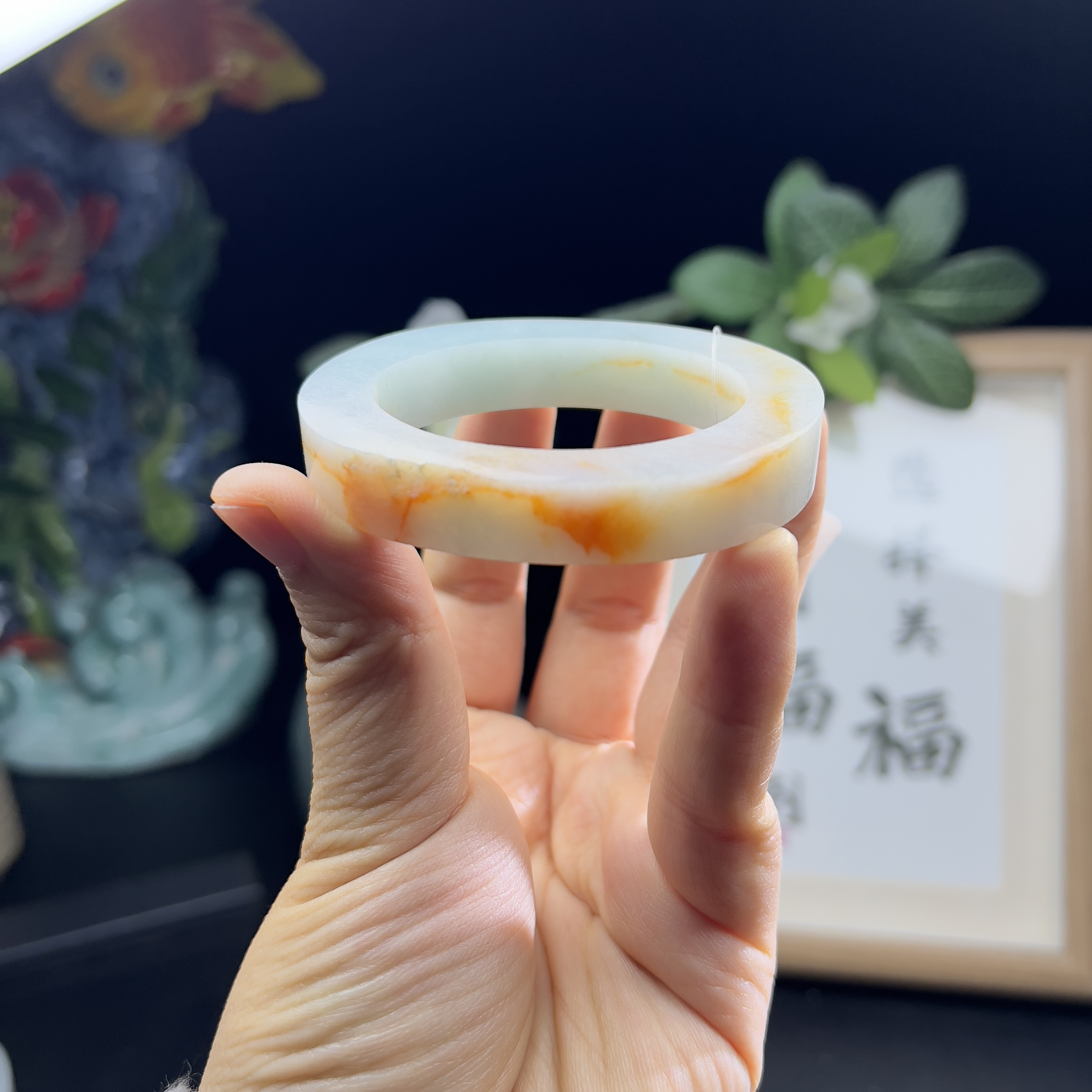 天然缅甸翡翠A货糯种洒金红翡圆条女款时尚未抛光定制玉手镯翡翠