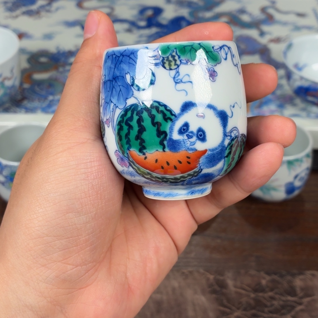 杯子瓷瓷姑娘景德镇陶瓷艺术