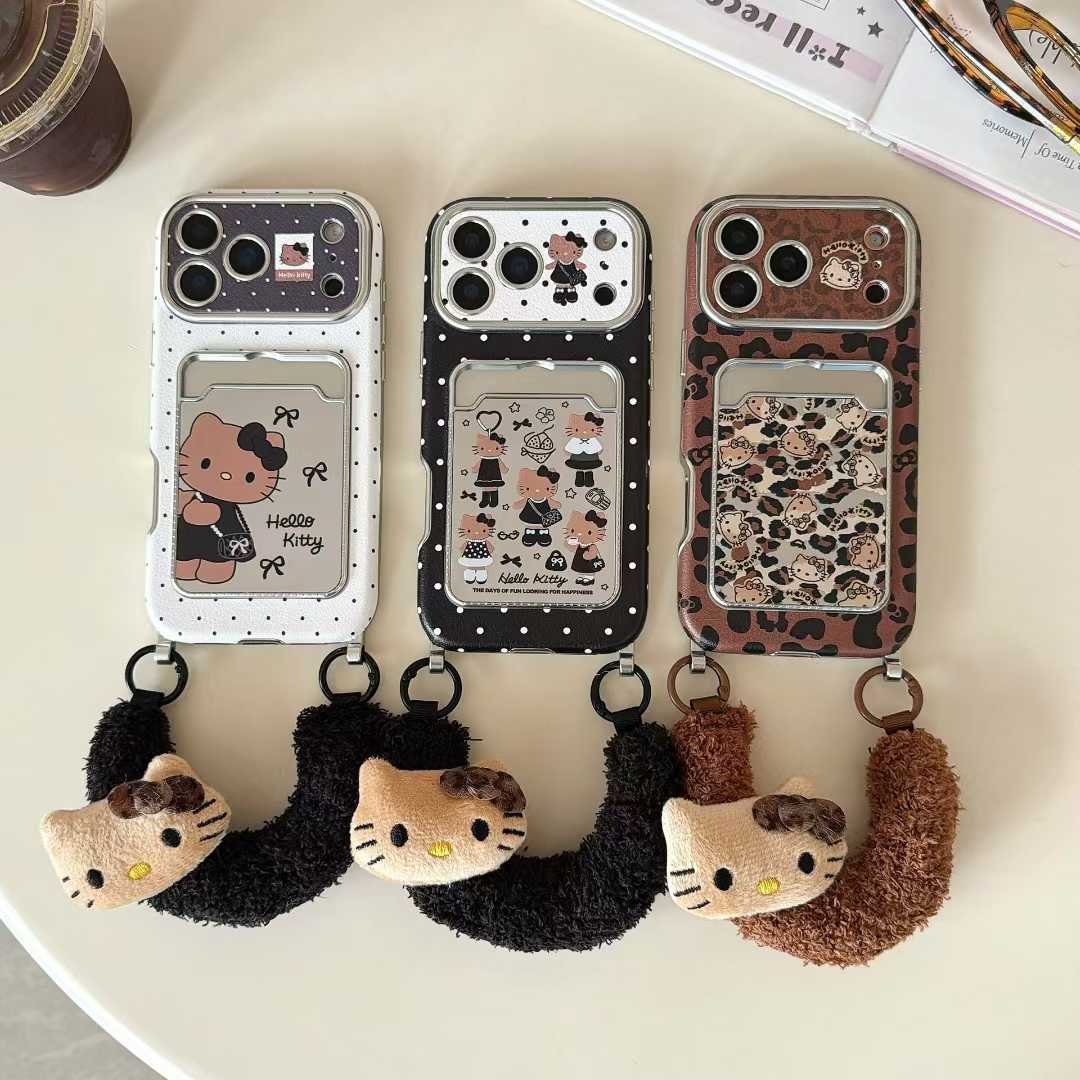 秒变17KT波点卡包腕带手机壳适用iPhone17promax精孔立体挂件