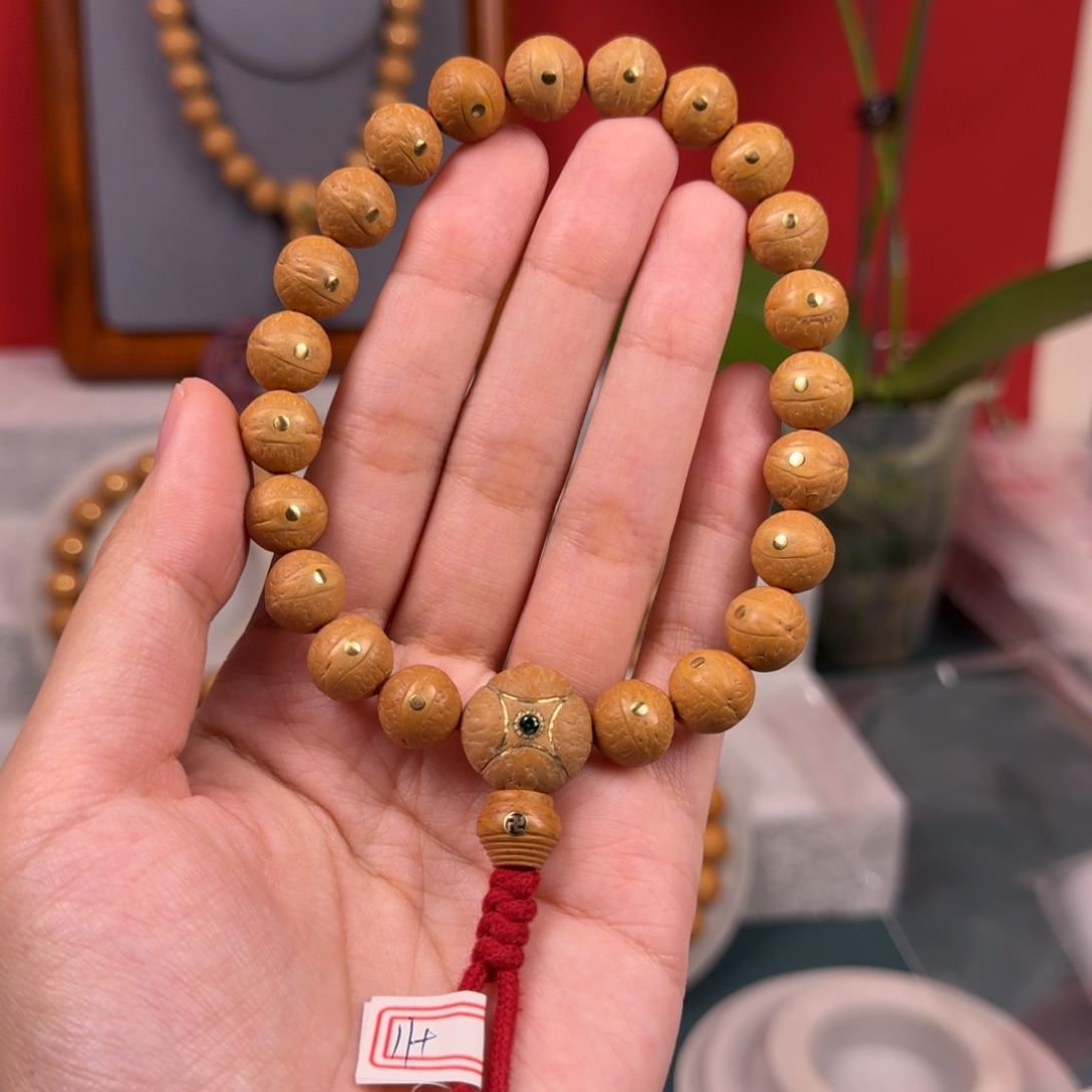 凤眼菩提手串11+铜钉镶嵌手串