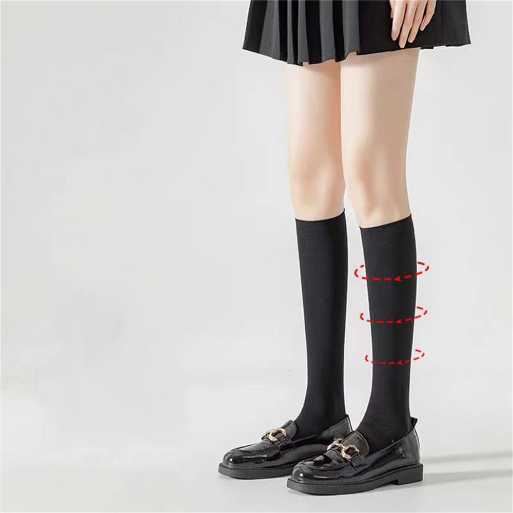 女黑色显瘦压力袜小腿袜轻压强压