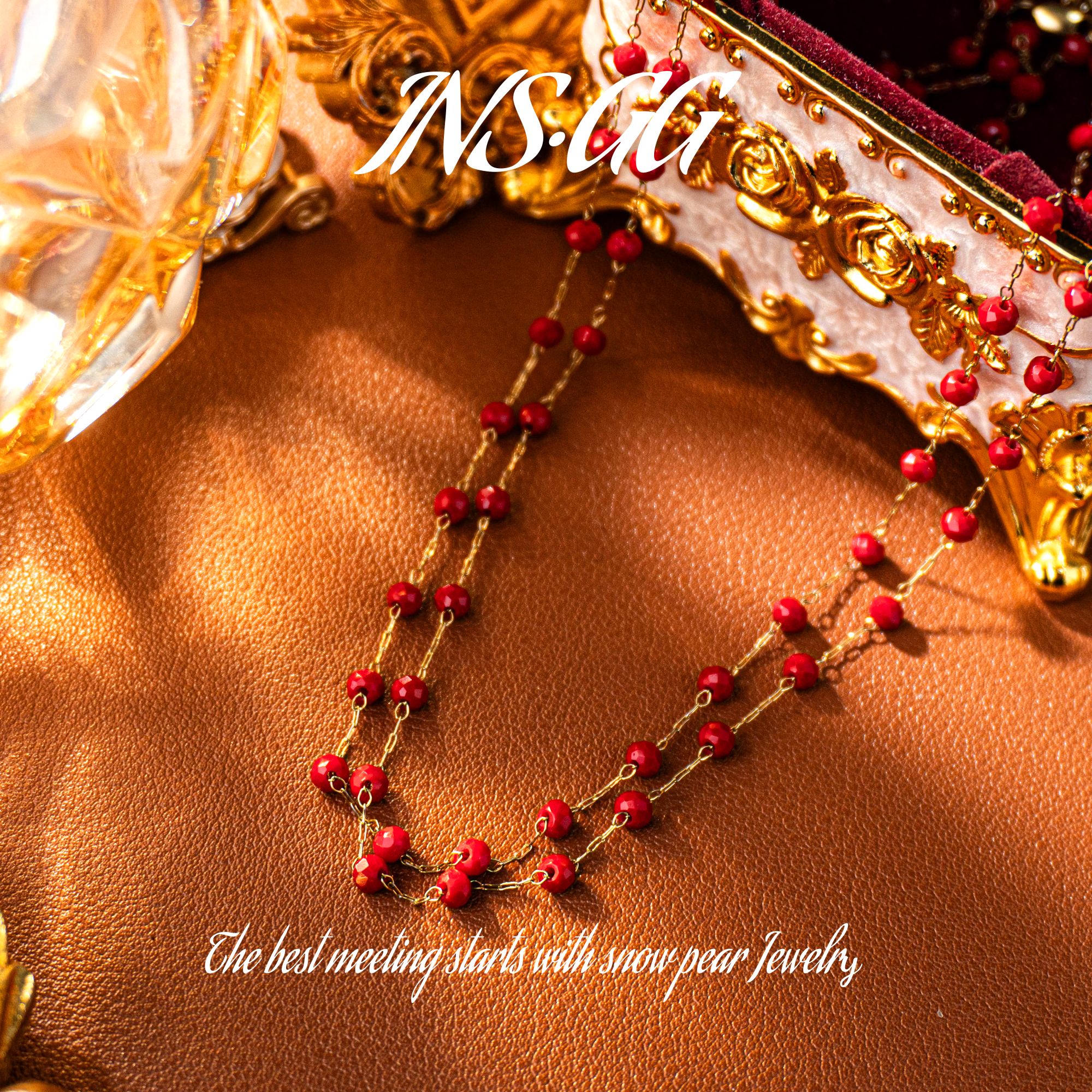 钛钢仿水晶项链 【INS · GG】钢 ♠ 轻奢手工 LX2825 项链·中长