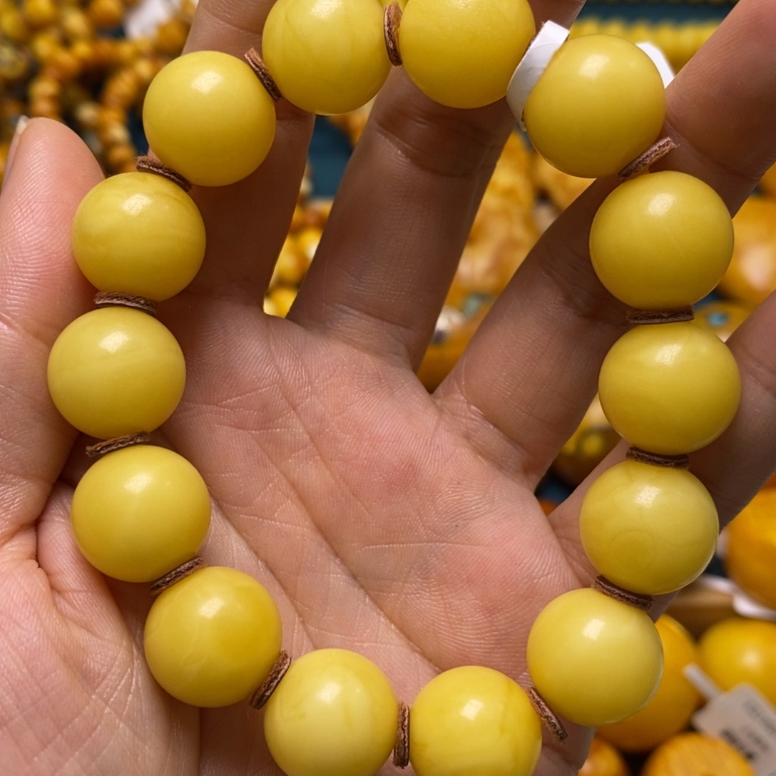 琥珀手链未镶嵌14加