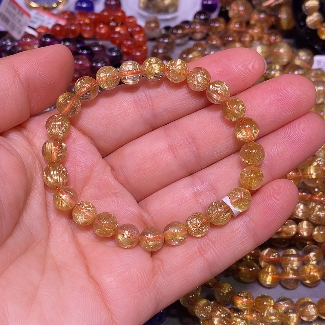 未镶嵌手链水晶金钛晶7.8