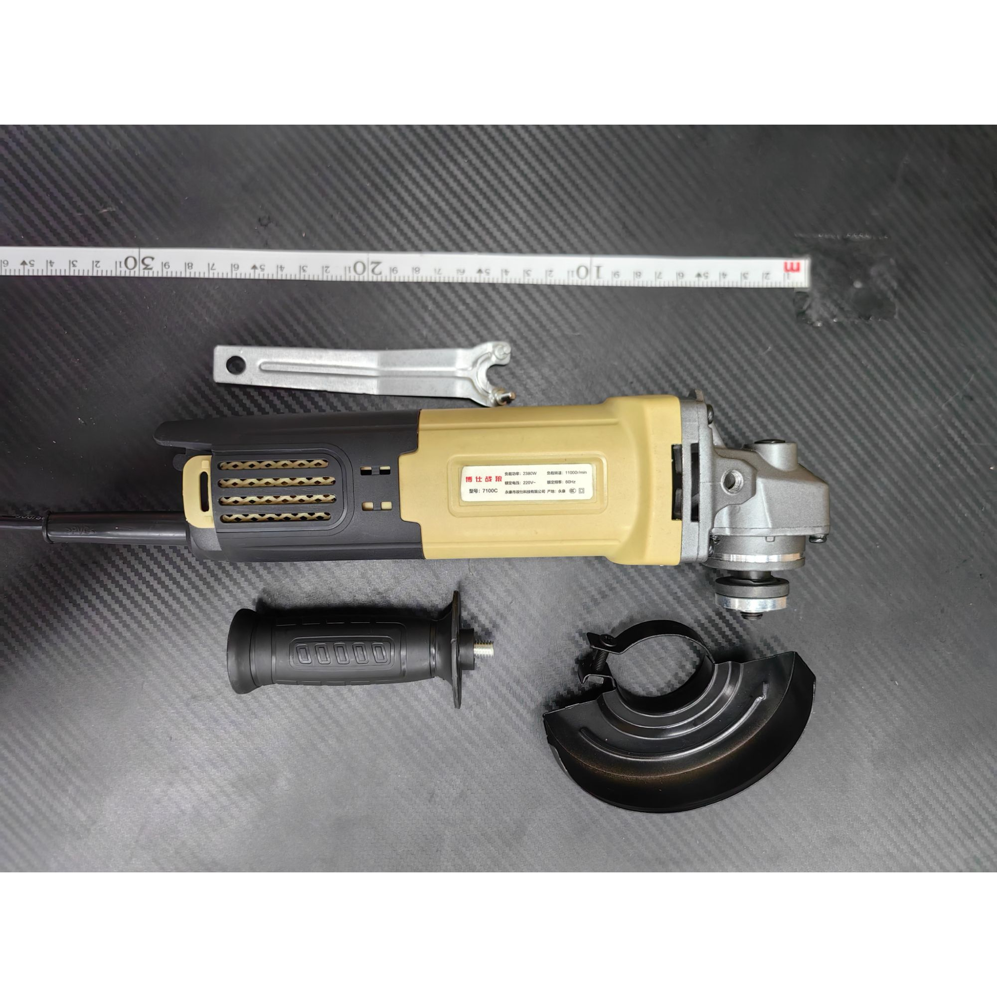 工业级 博仕战狼 220v插线双拼角磨机抛光打磨切割除锈