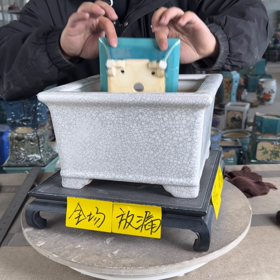 陶。一风堂石湾花盆 瑕疵  