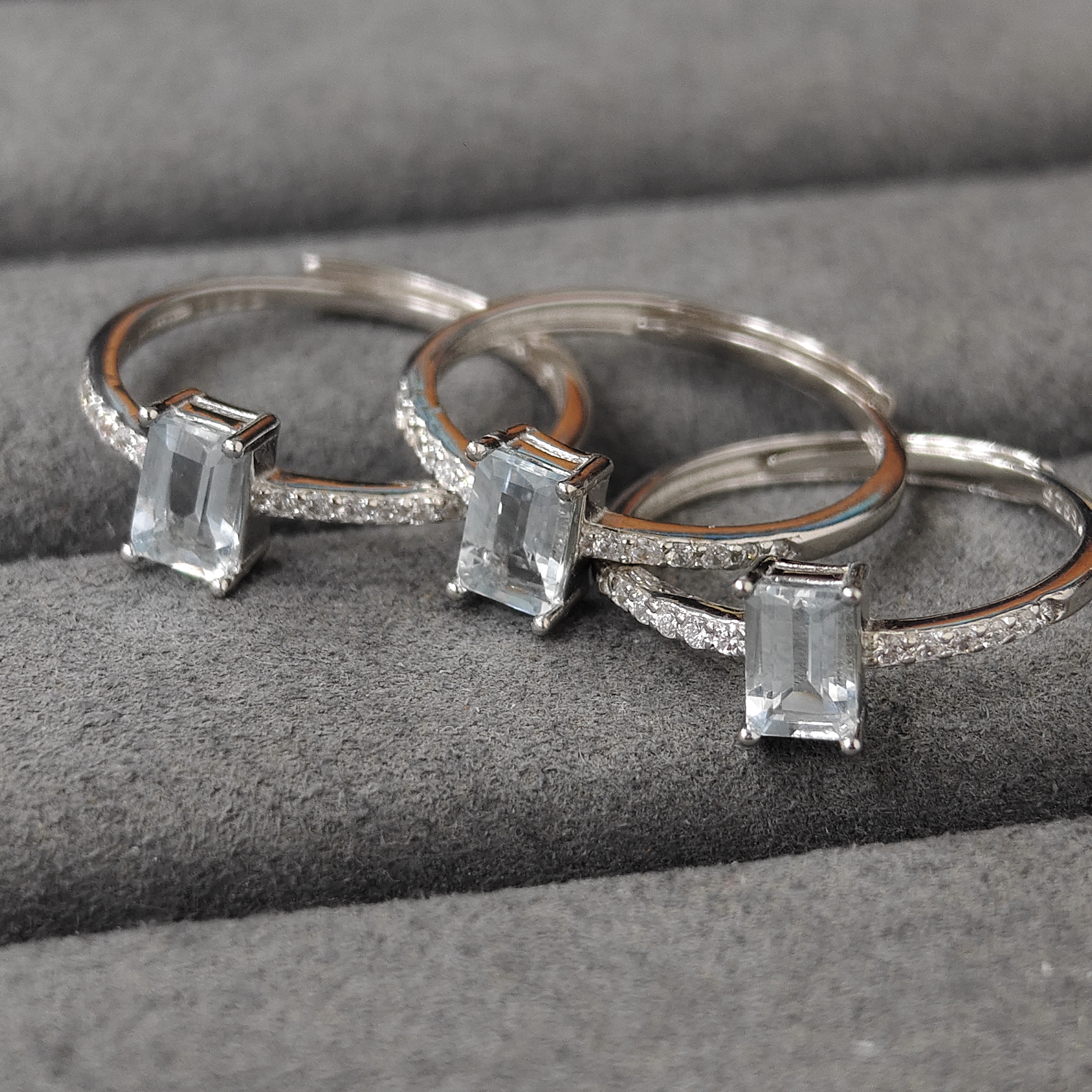 【书记甄选】天然海蓝宝戒指 多样性发一件 3344GY