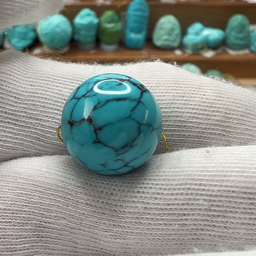 绿松石圆珠 未镶嵌