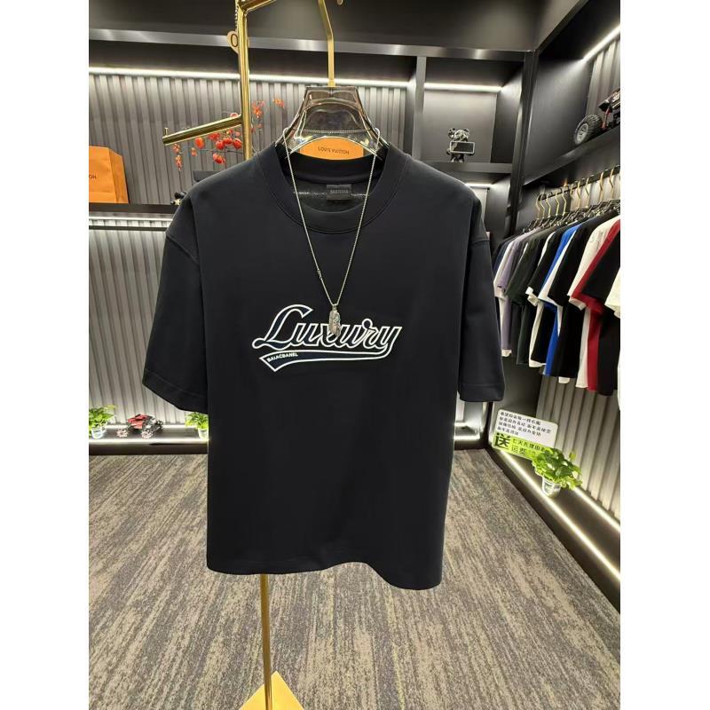 秋季首发男士小众潮牌贴布绣纯棉短袖T桖9005