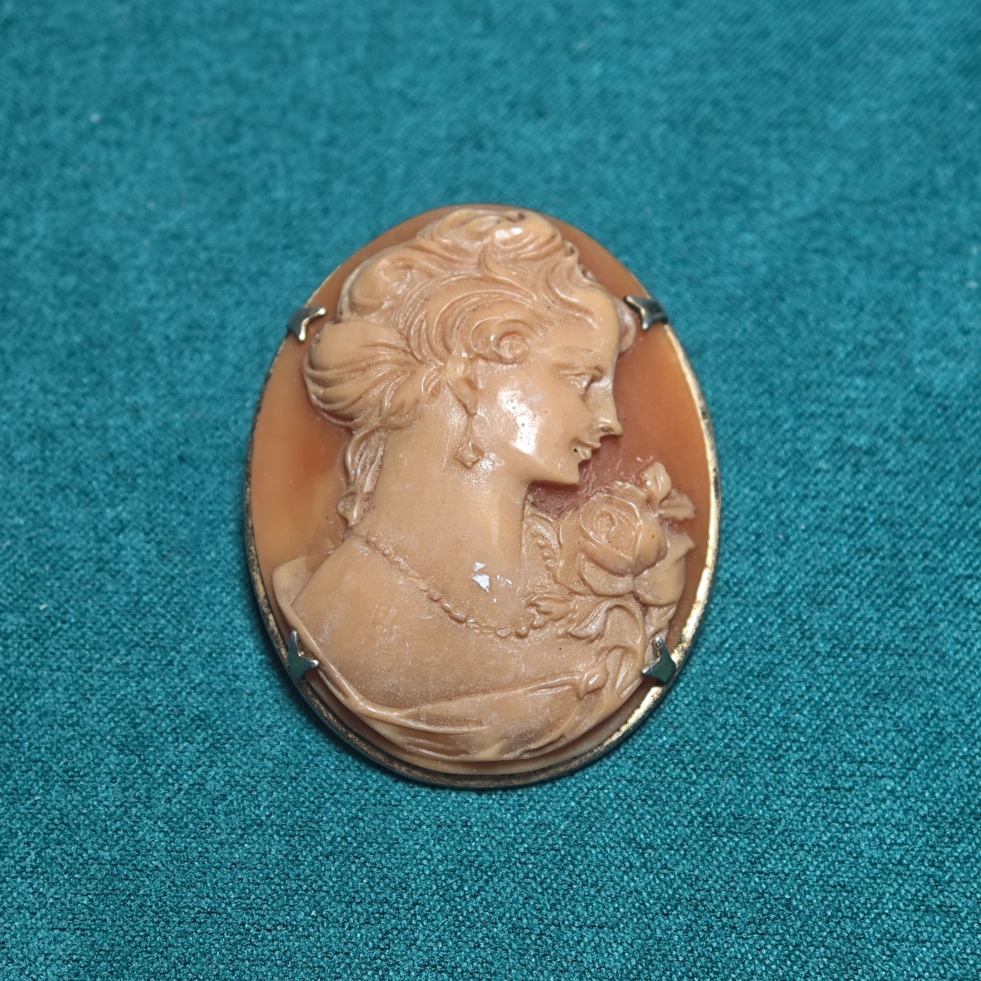 铜合金贝壳胸针 中古Vintage日回饰品欧回饰品