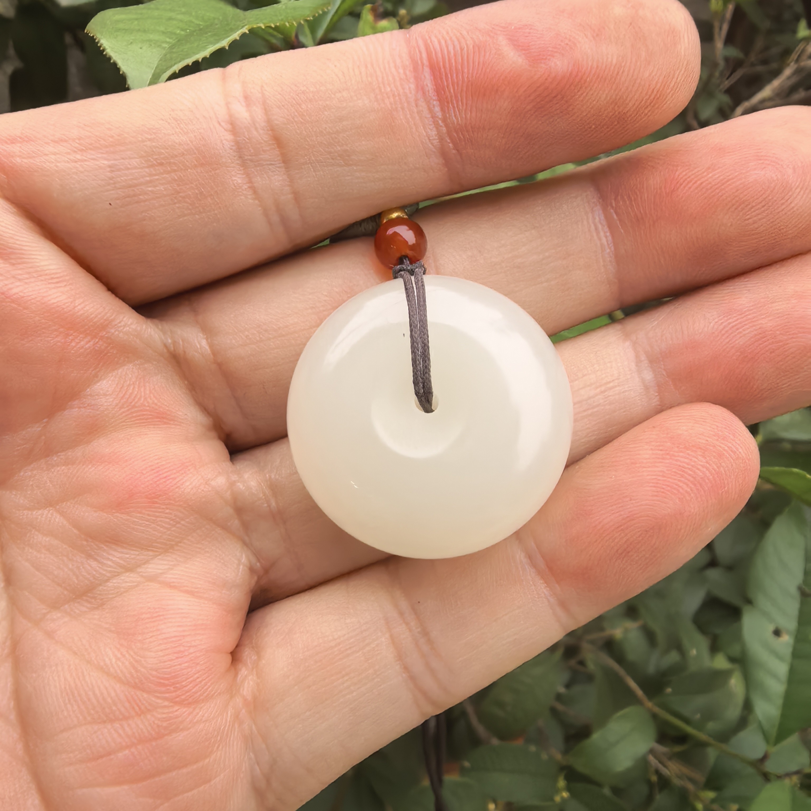 新人福利价！精品老料青白卡25mm平安扣！