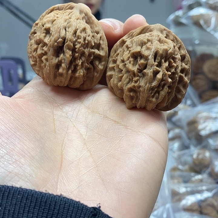 把件文玩核桃42四座楼红皮