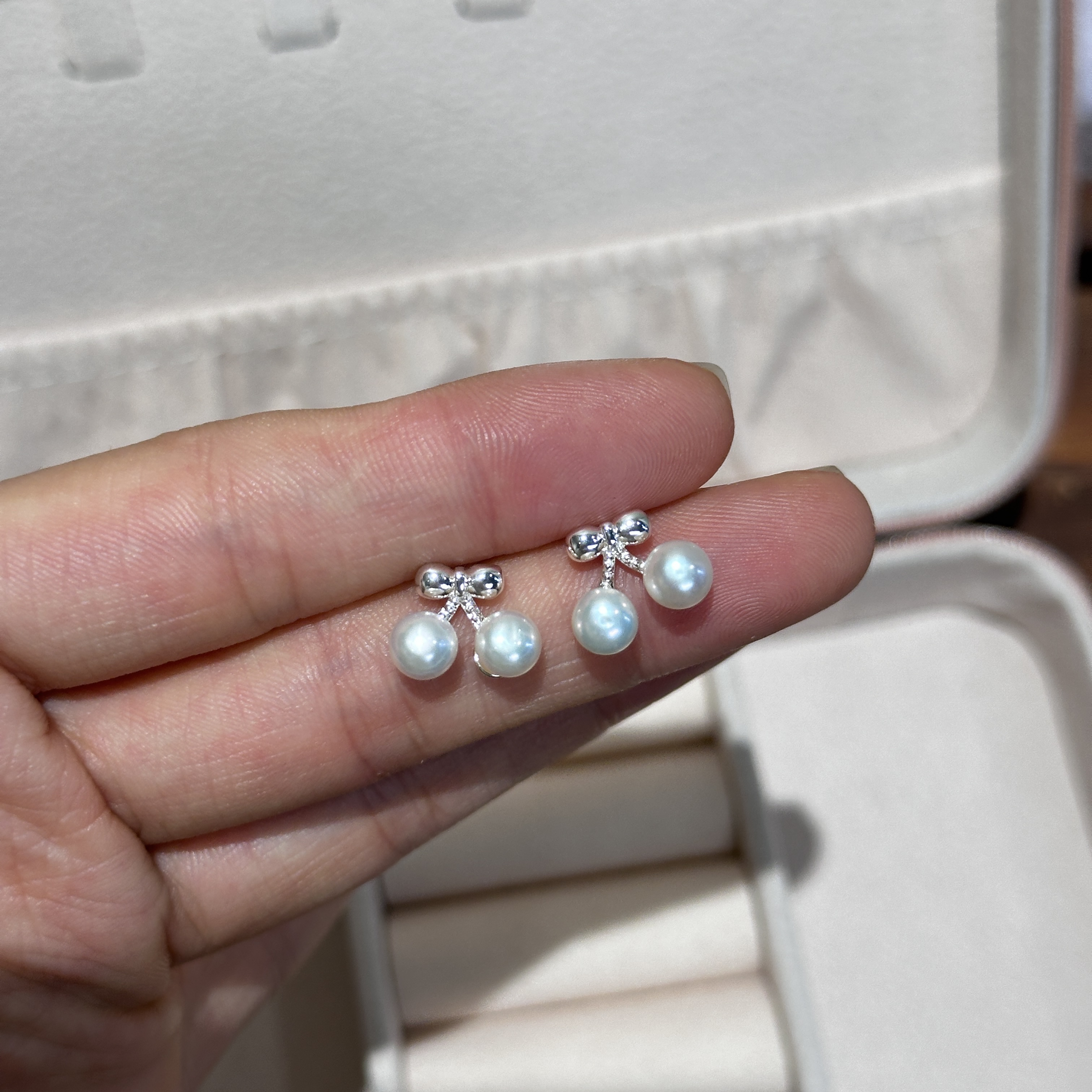 铜合金仿珍珠耳饰 十里间【温柔樱桃】珍珠温柔氛围感甜美少女耳环