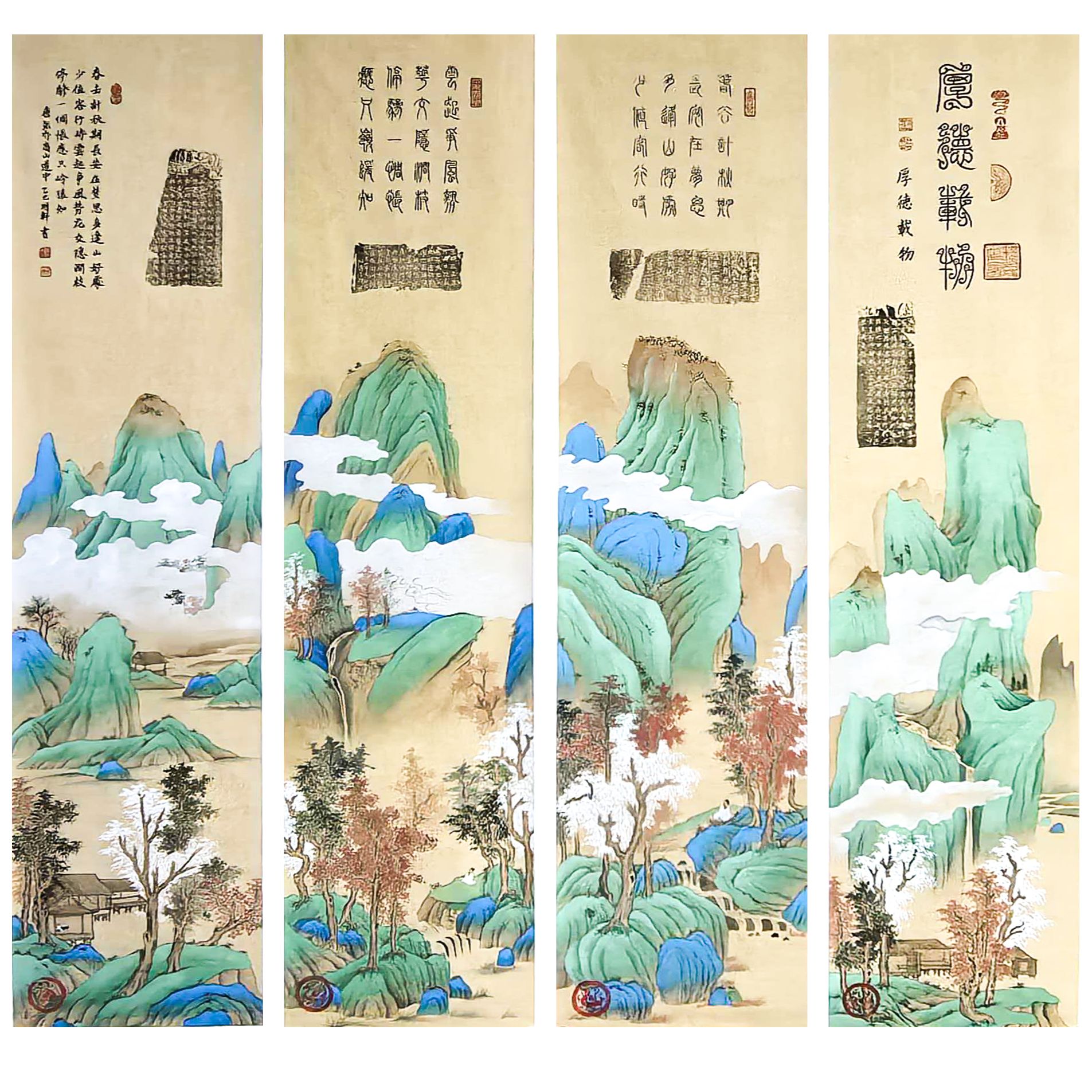 颜明轩纯手绘作品—《厚德载物》Y