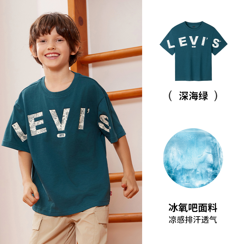 【官方旗舰】Levi's 李维斯夏季休闲时尚男女童短袖潮流logoT恤K920