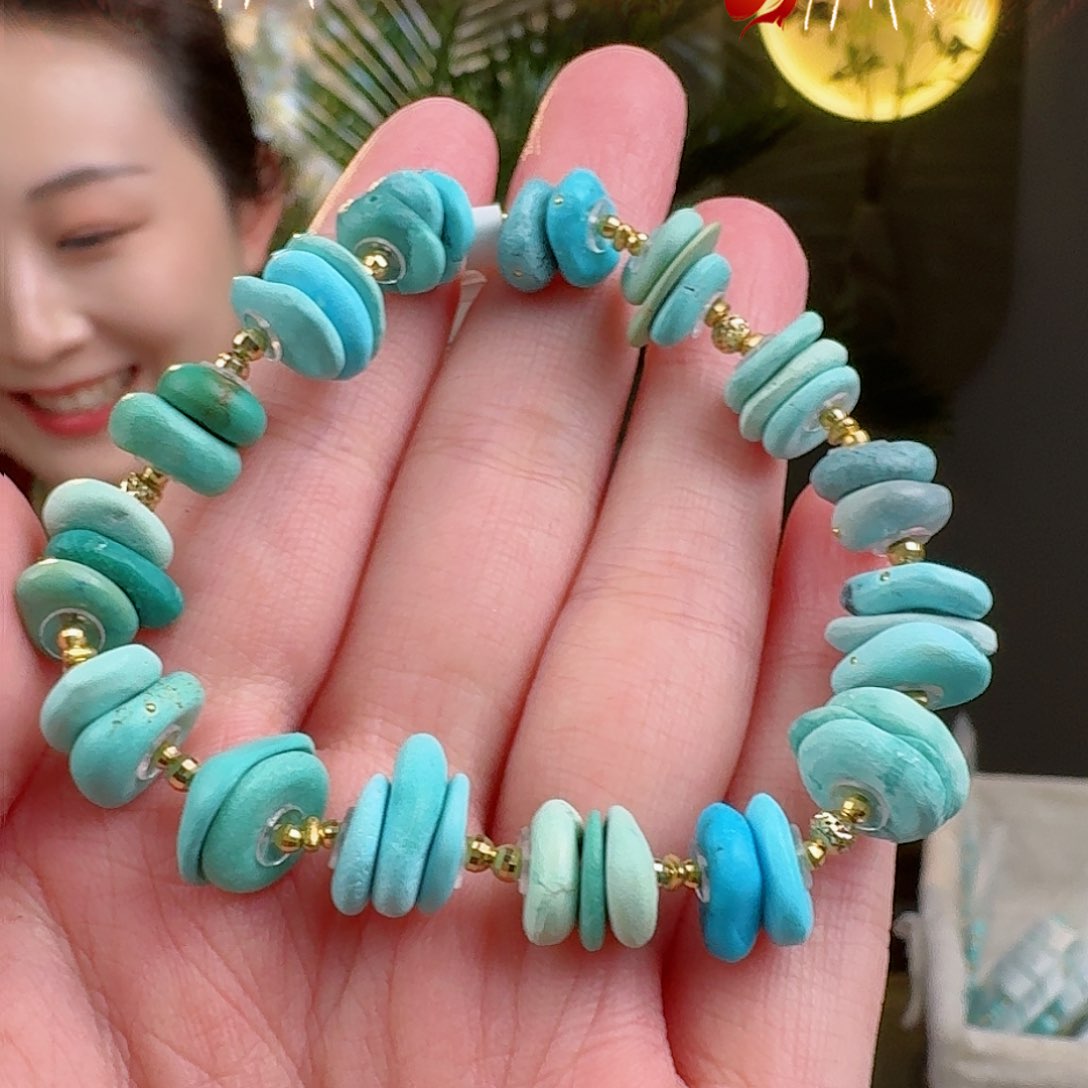 绿松石珠宝奇石18K金镶嵌