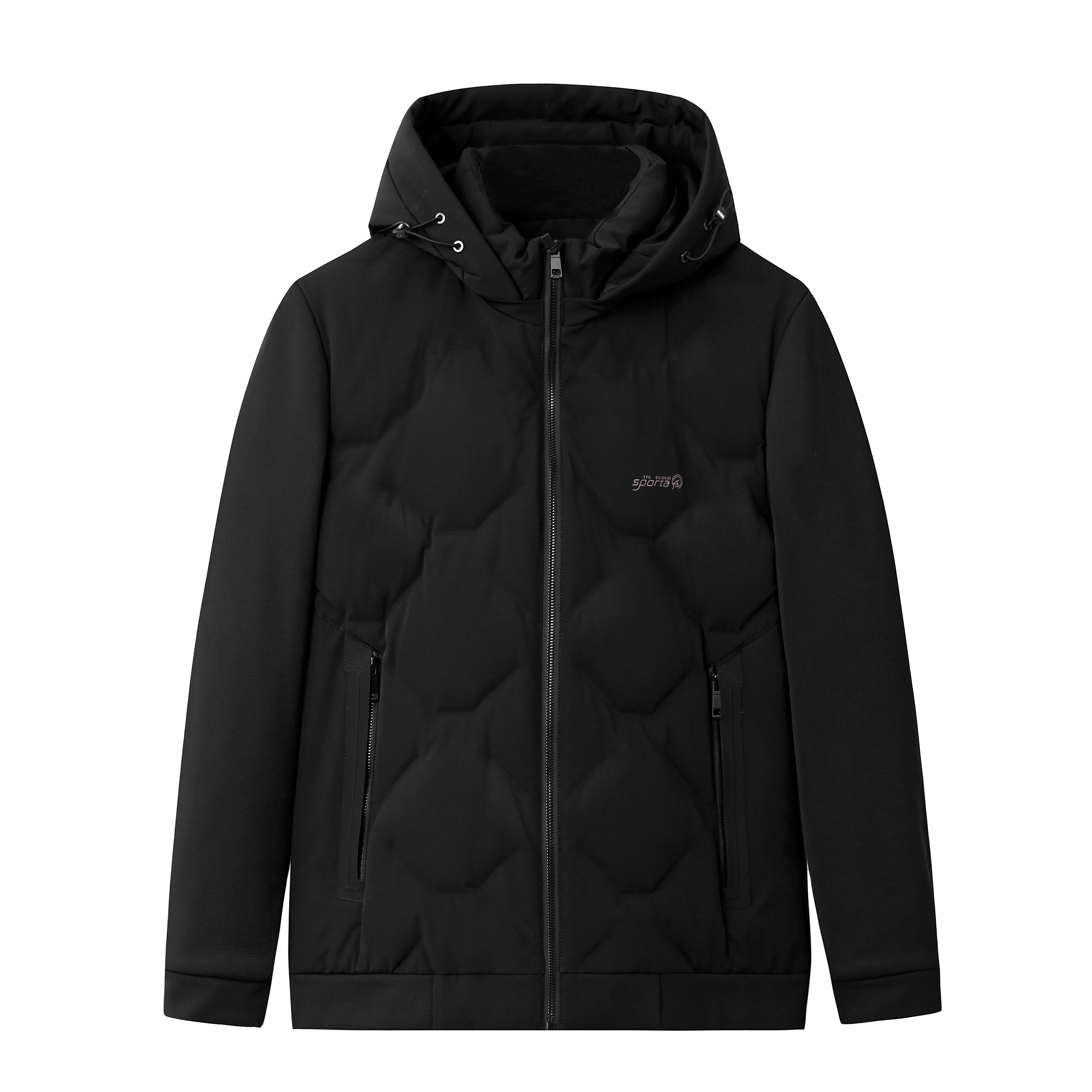 J62收口袖合格品保暖连帽运动羽绒服