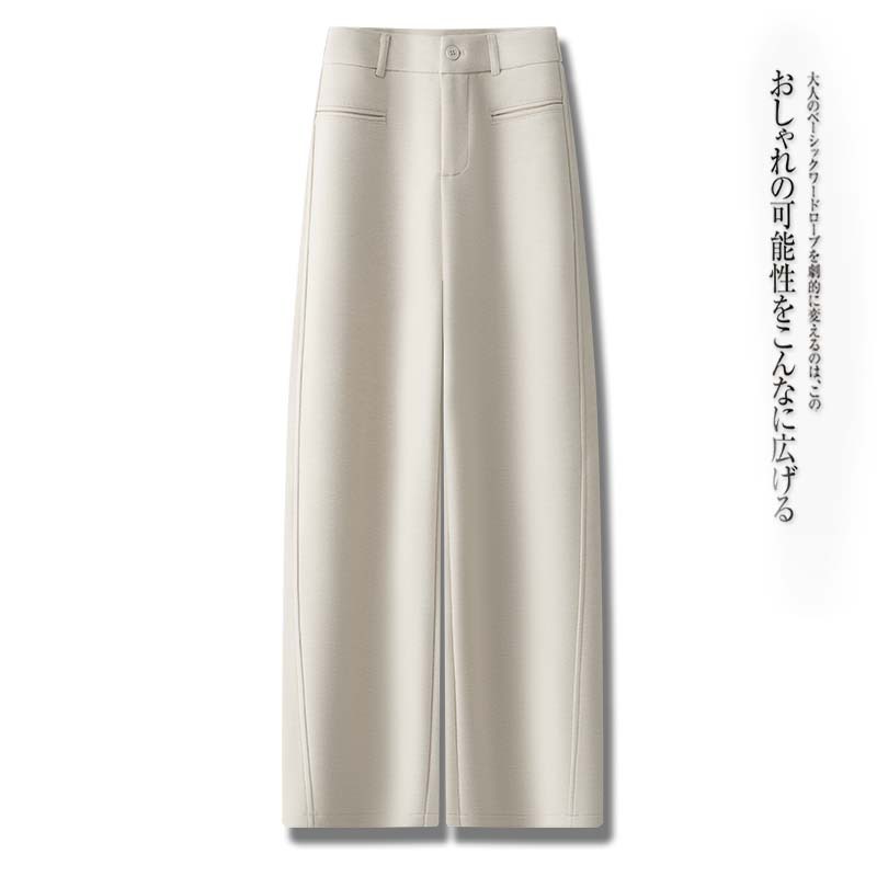 冬季加厚保暖毛呢裤