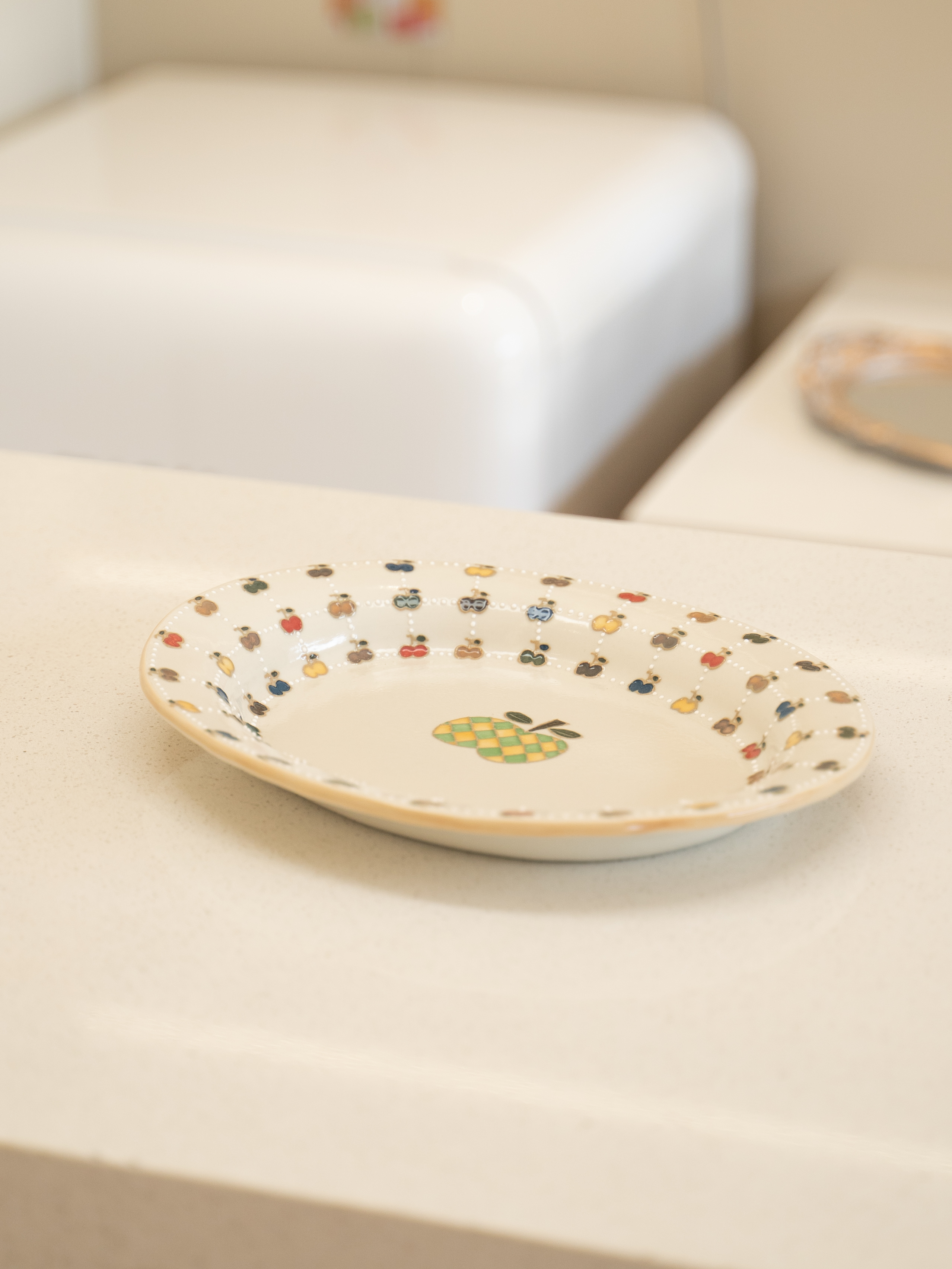 上禾下皿 | 马赛克苹果椭圆盘