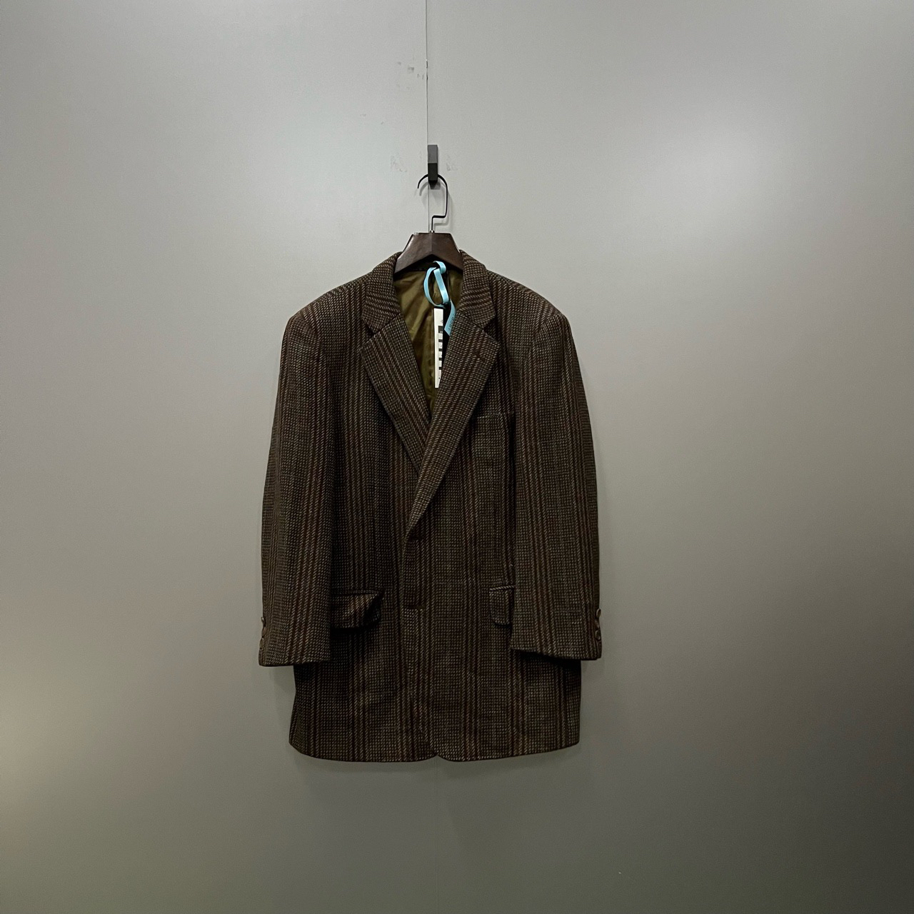 Burberry 巴宝莉 棕色千鸟格翻领大衣 尺码如图/95新/fg201469