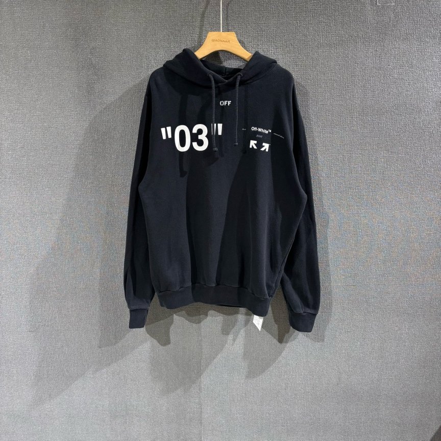 99新 maje Off white（pm）黑色帽衫卫衣 xs码/4958