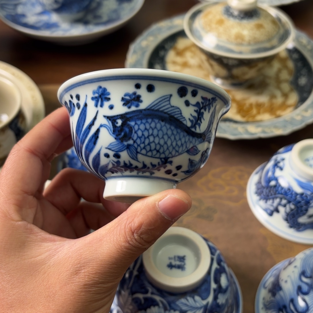 摆件陶瓷景德镇手绘茶器