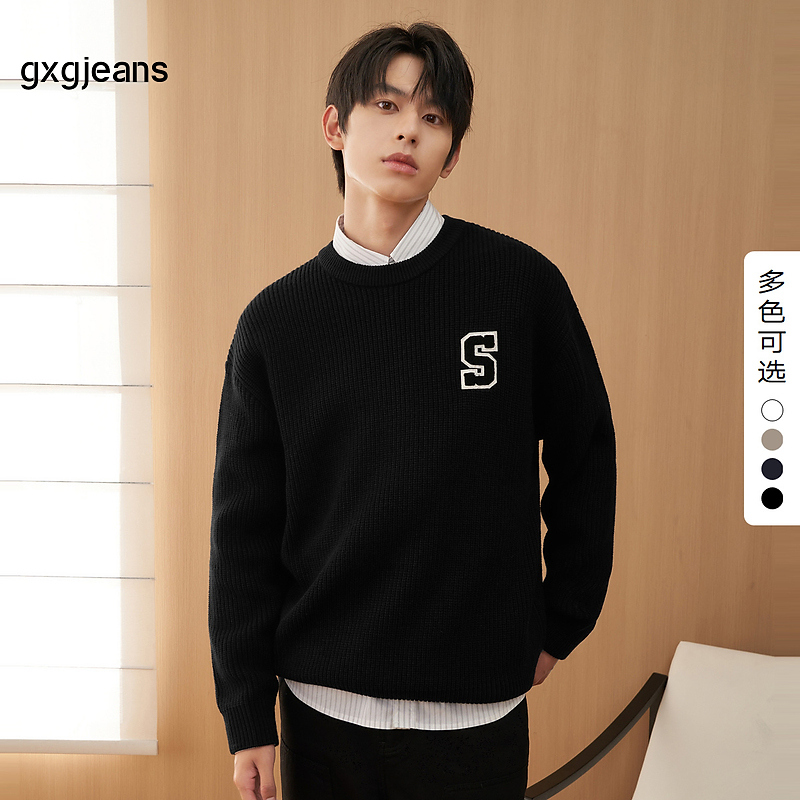 gxg.jeans男装2024年冬季圆领线衫J24D12000394
