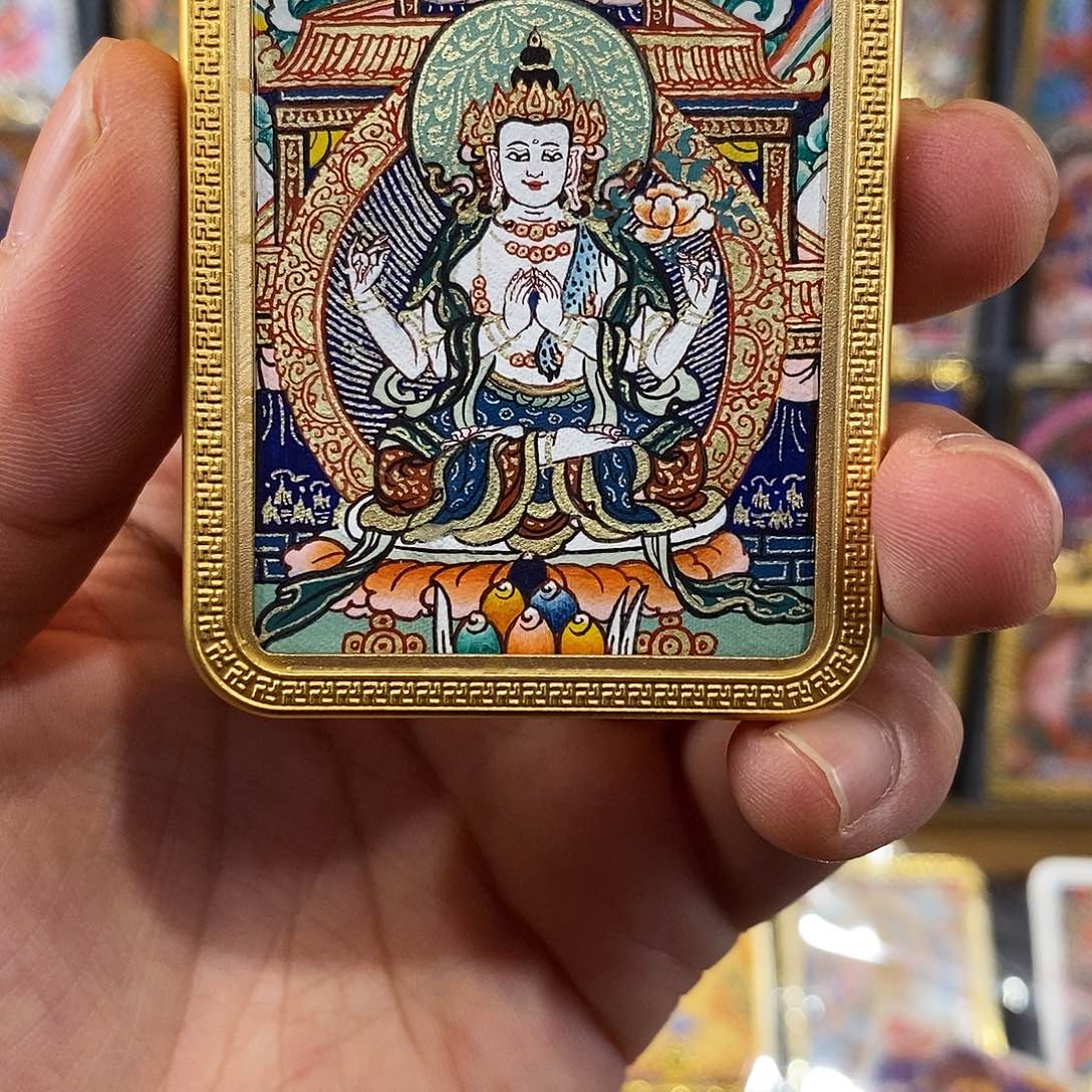 铜铁合金类浮世绘唐卡四臂