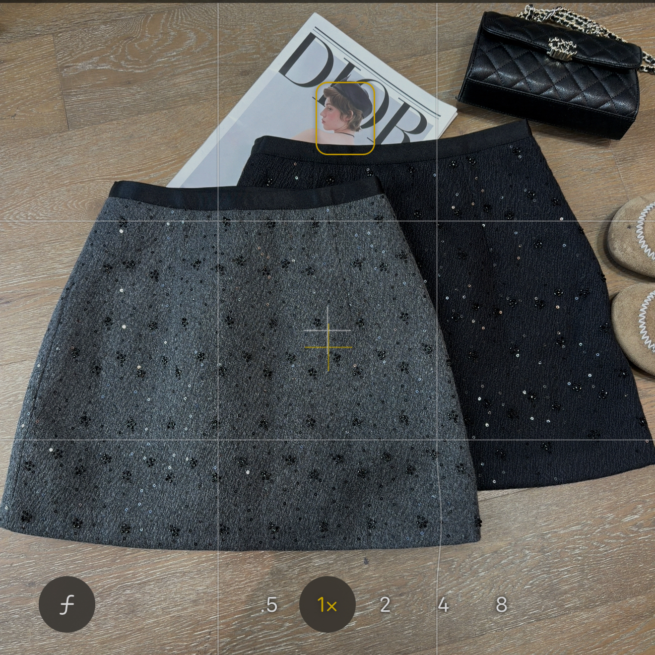 容容定制 高腰显瘦毛呢重工短裙韩系花苞韩系亮片秋冬半身裙1132