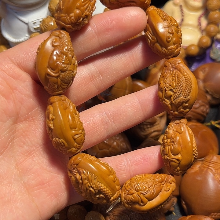 橄榄核手串/手链九龙财神