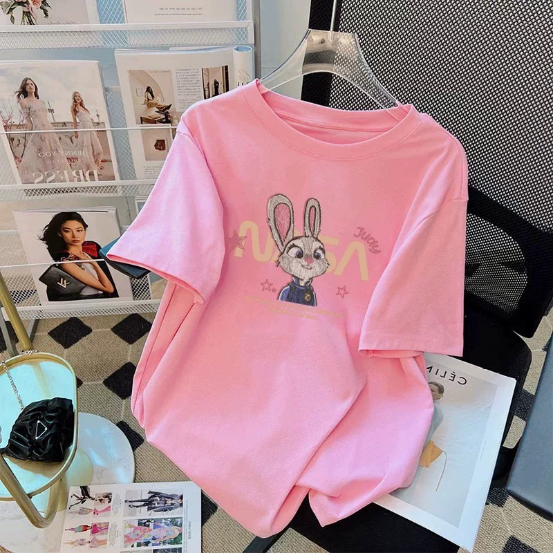 编码拍501-599短袖t恤女ins宽松大码中长款上衣显瘦