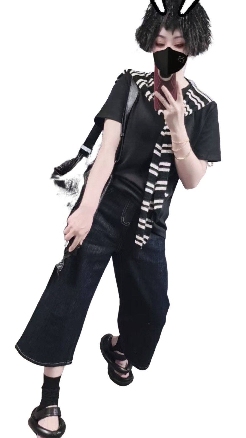 【佳老板】“18101#早秋韩版新款时尚百搭休闲阔腿裤