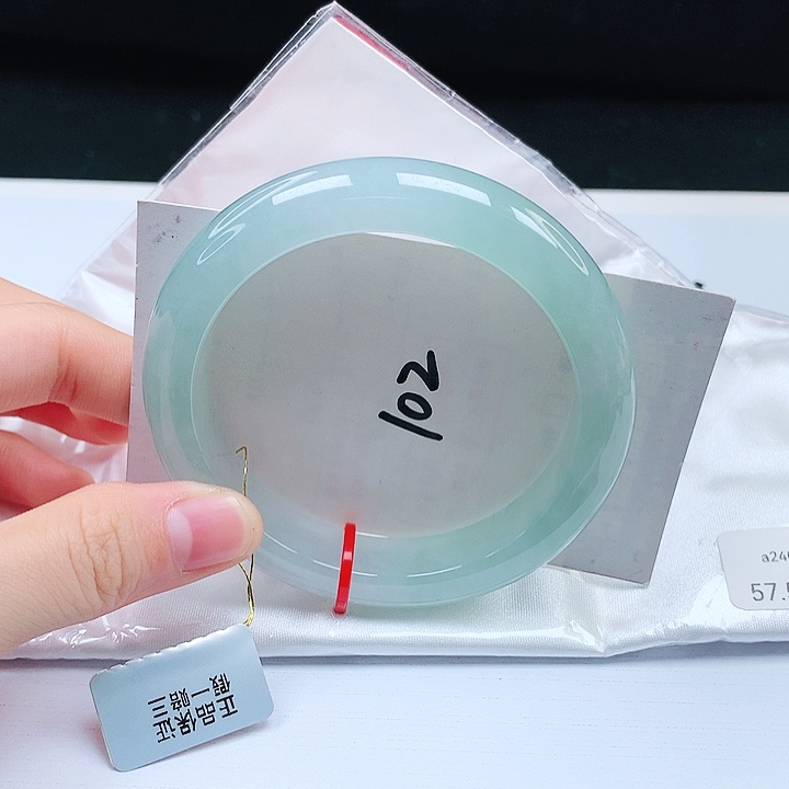 翡翠手镯未镶嵌缅甸天然a货手镯57+