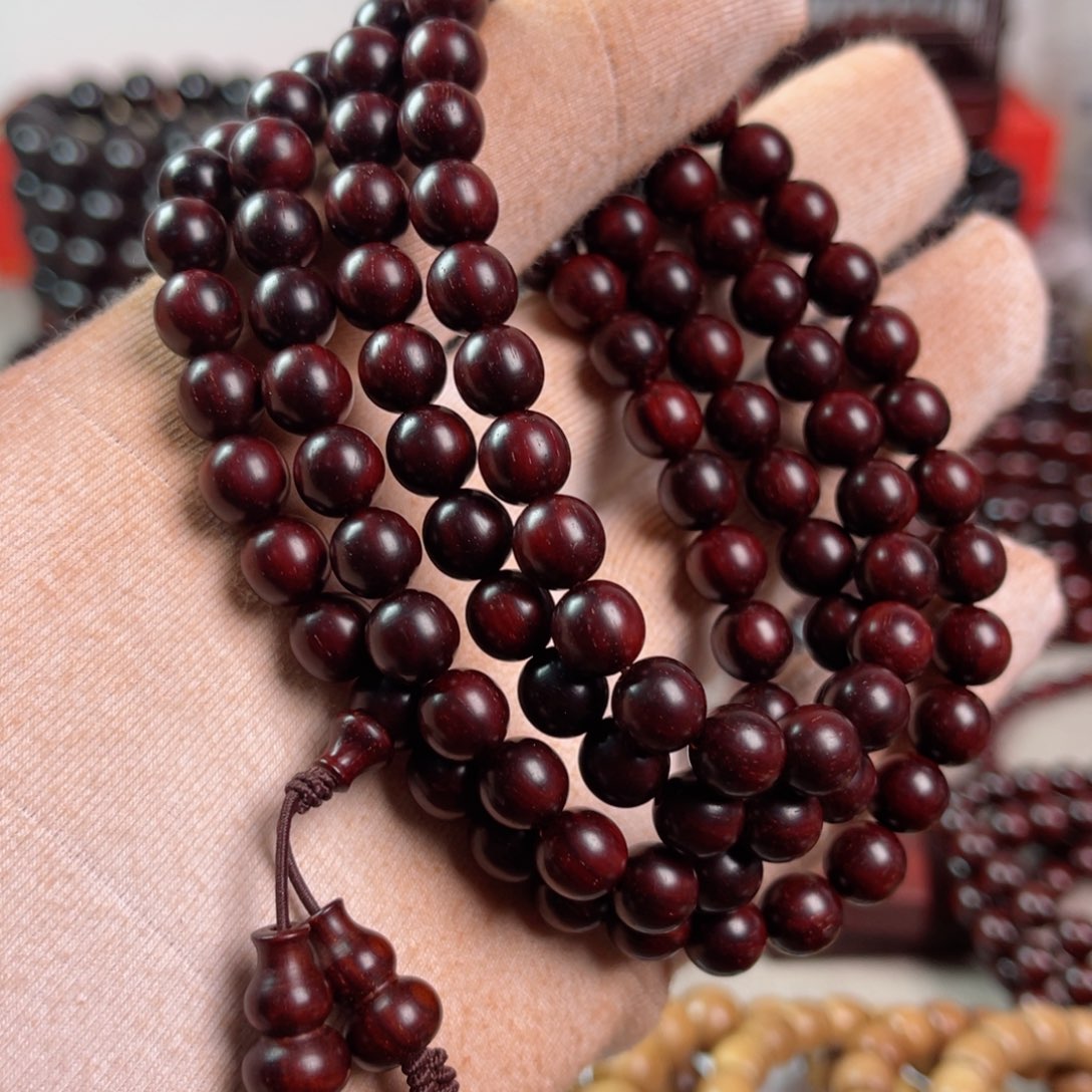 小叶紫檀手串/手链0.8高油密鳞底细金星