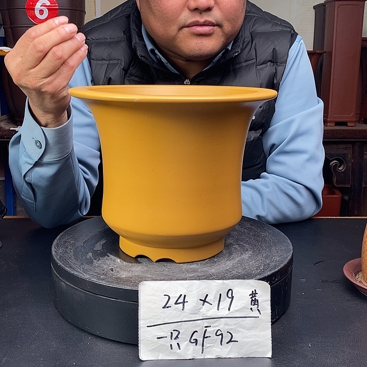 紫砂花盆货号一只GF92