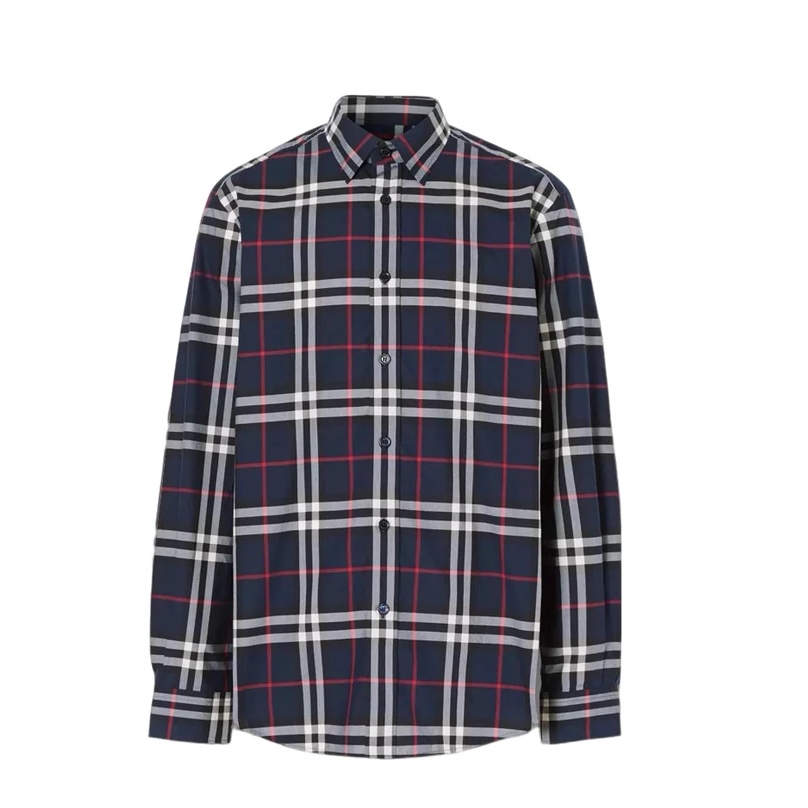 未使用 BURBERRY/博柏利 蓝色条纹长袖衬衫