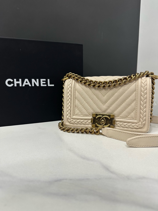 95新 Chanel/香奈儿 v纹leboy包小号25开20cm/0295031615