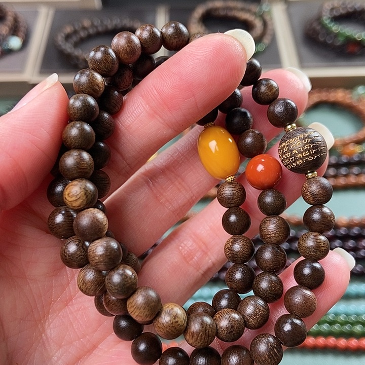 沉香手串0.6红土沉香手串